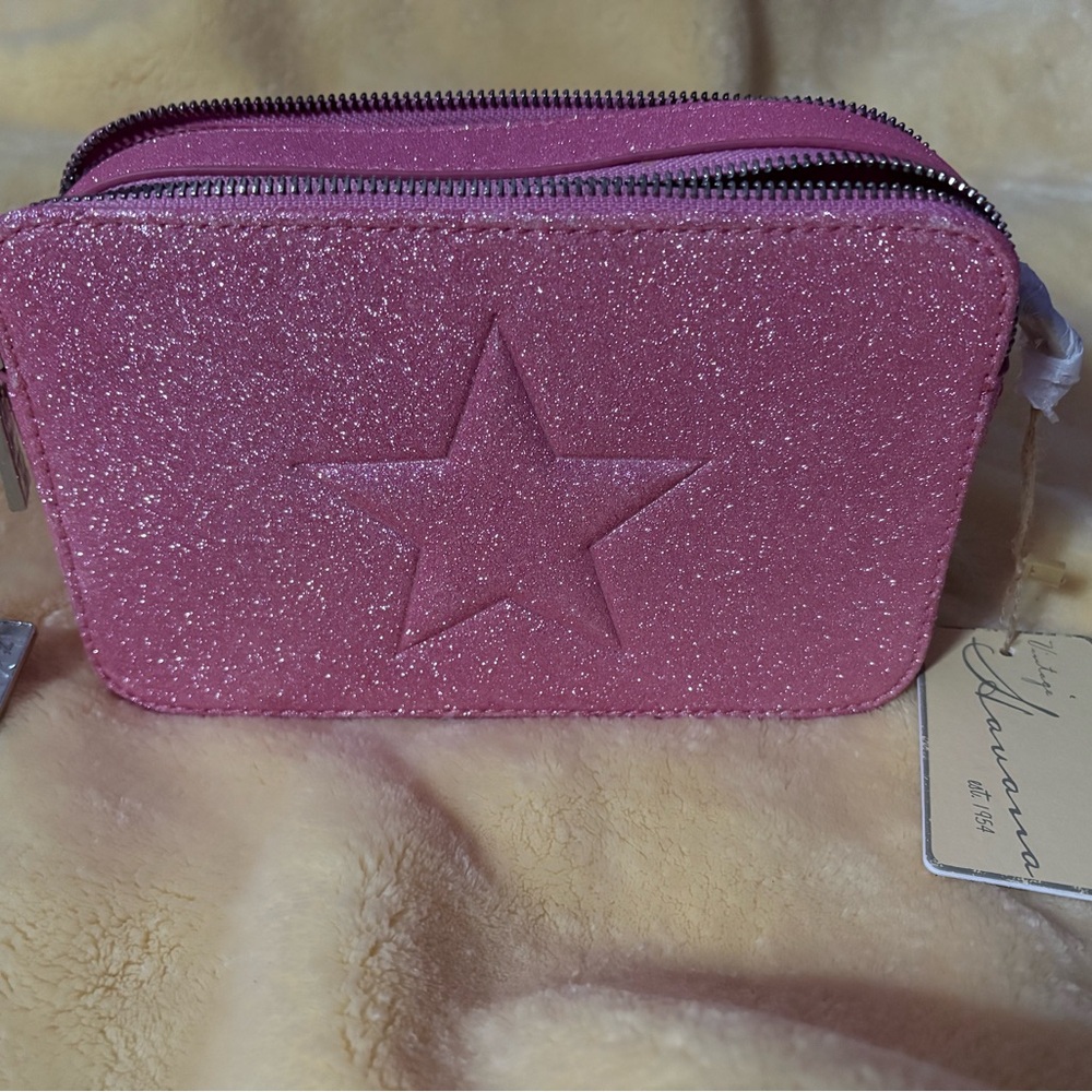 Vintage Havana Pink Glitter Crossbody